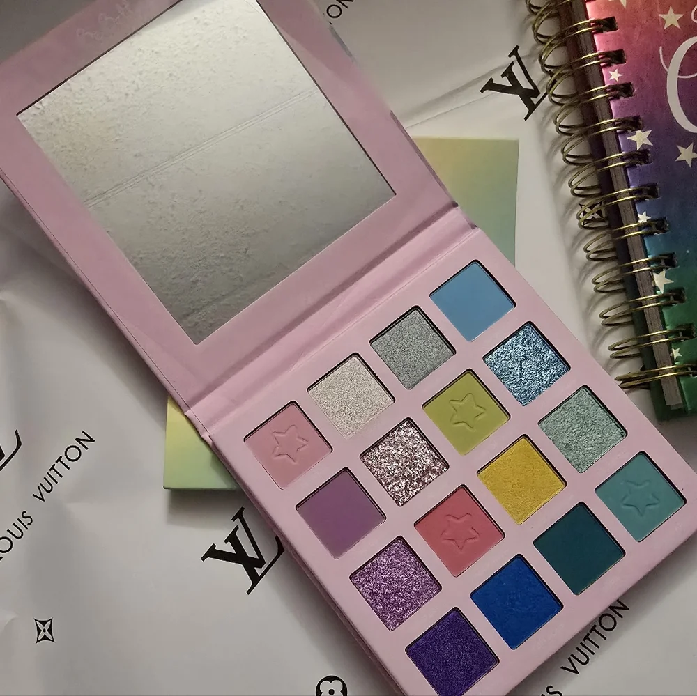 2 Piece Set: Life In Pastel 16 Eyeshadow Pallet & Stay Colorful Notebook NEW